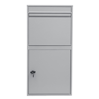 Boîte aux lettres murale résidentielle extérieure en acier inoxydable au design moderne personnalisé avec clé, en métal