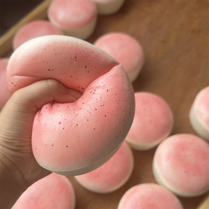 Juguete Educativo de 5 Pulgadas con Forma de Pastel de Queso Rosa Pastel, Auto-Reparable a su Forma Original, Suave al Tacto, Pegajoso, de Rebote Lento, Comida de Juguete - Product Image 2