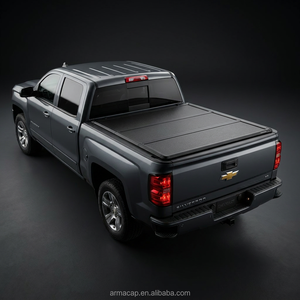 Couverture de benne de camion pliable en trois parties en alliage d'aluminium robuste et très résistante (880 lbs) pour Navara NP300 / Frontier / Ford F150 de 6,1 à 6,5 pieds (2026) - Product Image 3