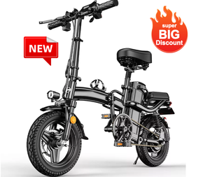 Bicicletta Elettrica Pieghevole a 3 Velocità con Batteria al Litio 48V6A, Leggera, Veloce, 600W, per Adulti - Product Image 1