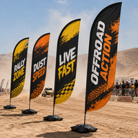 Drapeau de plage portable, bannière publicitaire télescopique double face imprimée en HD avec logo personnalisé pour promotion extérieure