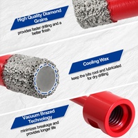 SHDIATOOL Broca de diamante soldada al vacío de 6mm-125mm, broca para mármol, broca de diamante, sierra perforadora para azulejos de cerámica y granito