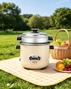 Cuisinière à riz automatique KENLY avec cuve intérieure en acier inoxydable et plateau vapeur, capacité de 2 L, fonctions cuisson et maintien au chaud, pour la maison/le bureau - Product Image 4