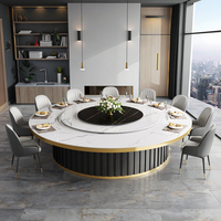 Ensemble de table à manger pliable moderne Wabi-Sabi avec chaises, plateau en pierre frittée, option Lazy Susan, mobilier pour la maison, appartement, hôtel, école