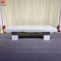 Runder Acryl-Tisch für Hochzeitsfeier und Bankett, Transparenter Acryl-Esstisch für Hochzeiten