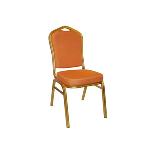 Vente en gros de chaise de banquet de mariage moderne en aluminium rouge en métal chaise empilable bon marché pour hôtel événement fête salle à manger utilisation extérieure pour école - Product Image 2