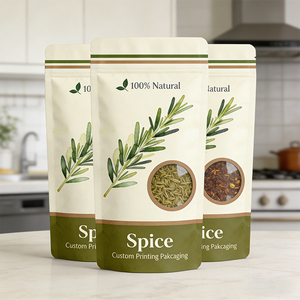 Bolsas de Embalaje Personalizadas para Especias, Bolsas de Plástico PE con Cierre, Bolsas para Alimentos con Válvula, Impresión Digital - Product Image 4