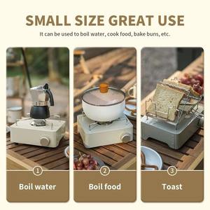 Réchaud de camping portable à gaz butane pour extérieur, cuisinière de camping, ustensiles de cuisson - Product Image 3