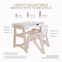 Table sensorielle multifonction en bois pour enfants, table de jeu réglable pour tout-petits avec couvercle tableau noir pour le sable et l'eau