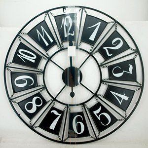 Rustic Retro Handmade <b>Decorative</b> Vintage Metal Big <b>Wall</b> <b>Clock</b> for Living Room Hotel Restaurant - Product Image 3