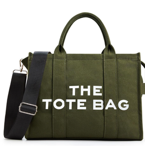 Sac à main en toile avec logo personnalisé, multi-poches, fermeture éclair, sac à bandoulière pour femmes, vente en gros, sac bandoulière - Product Image 2