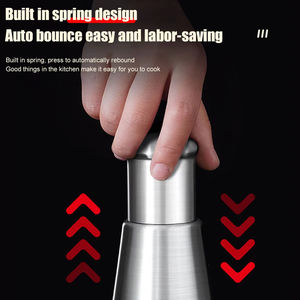 Triturador de Ajo Manual de Acero Inoxidable, Rebanador de Alimentos, Triturador de Verduras, Accesorios de Cocina - Product Image 6