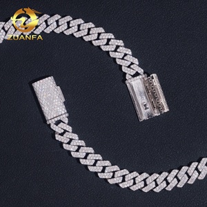 <span class=keywords><strong>Bracciale</strong></span> a Catena Cubana da 8mm Disponibile in Magazzino USA, <span class=keywords><strong>Personalizzato</strong></span>, Gioielli Hip Hop, con Diamanti Iced Out, <span class=keywords><strong>Argento</strong></span> 925 e Moissanite VVS - Product Image 4