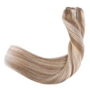 Extensiones de Cabello Chino KSWIGS con Clip, Doble Trama, 100% Cabello Humano Remy, Trama Única, Textura Lisa, Resistentes al Desprendimiento, Todos los Colores - Product Image 4