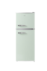 Réfrigérateur Électrique Compact <span class=keywords><strong>Vintage</strong></span> Rétro à Double Porte Sans Givre 116L MDFR120-RE en Acier Inoxydable Économe en Énergie, Occasion - Product Image 4