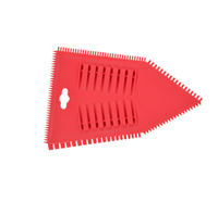 Peigne triangle à dents rouges et grattoir multifonction en silicone Outil 2 en 1