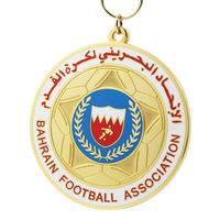 Médaille de match de football de football personnalisé en gros, trophées de football et médaille