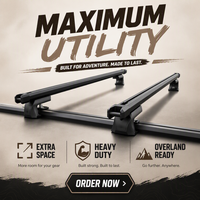 Barres transversales en aluminium robustes TCAL pour benne de pick-up, avec fente en T verrouillable, pour Hilux Ranger D-Max Amarok, longueur 165 cm