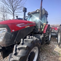 Tracteur agricole d'occasion Shuangjia SF1804-F 180 CV, mini-tracteur rouge et noir avec boîte de vitesses et moteur 540/1000 tr/min PTO à vendre