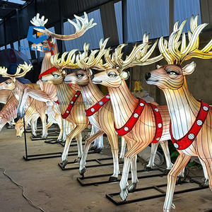 JN-Zm24 Festival Décoration Ours <span class=keywords><strong>Loup</strong></span> Animal Lanterne Peint À La Main LED Animal Renne Art Lanternes - Product Image 6