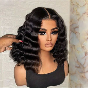 Peluca de Cabello Humano Remy 100% Virgen con Cierre Bob, Larga, Rubia, Base de Encaje Francés, Sin Pegamento, Venta al por Menor, Cabello Natural, Muestras Gratis - Product Image 6