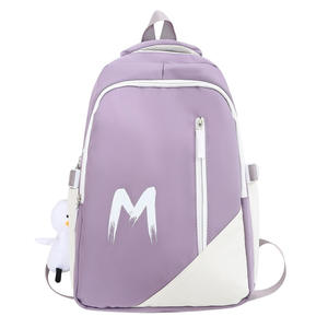 Sac à dos en nylon décontracté personnalisé en gros pour femmes et adolescentes, sacs d'école avec logo personnalisé, style féminin, sac à dos pour étudiants - Product Image 4