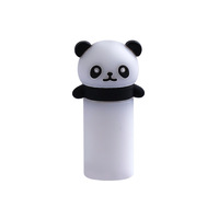 Tapa de Lápiz/Bolígrafo de PVC con Diseño de Panda de Dibujos Animados, Ecológica, Creativa, de Pegamento Suave, para Estudiantes de Primaria y Jardín de Infancia