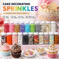 Sprinkles de sucre de Noël pour décorations de pâtisserie Halal Adore Decor Couleurs et tailles personnalisées Forme solide Sac de stockage sec