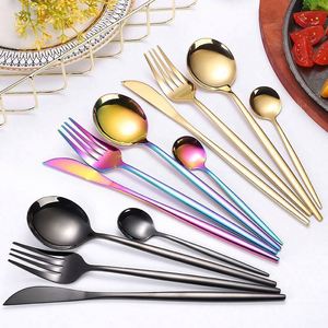Custom High Quality Gold Cutlery Set Dishwasher Safe Flatware 18/8 Stainless Steel 5PCS Luxury Silverware for Restaurant Wedding - Product Image 4