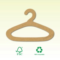 Cintres en U en papier kraft recyclé pour vêtements, épaules larges de 3,5 mm, présentoirs en carton pour vêtements, zéro déchet, vente en gros, ODM