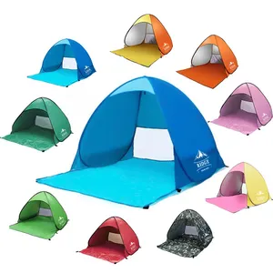 UPF - خيمة للشاطئ والمساحات المكشوفة، 50 خيمة خارجية، تخييم خارجية، خيمة محمولة أوتوماتيكية بالكامل قابلة للطي