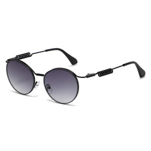 Lunettes de soleil rondes à monture complète UV400, style punk, unisexe, protection solaire, mode adulte - Product Image 2