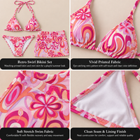 Maillot de bain personnalisé avec logo couleur, impression marque privée, bikinis, maillots de bain pour filles, maillot de bain sexy, maillot de bain femme, ensemble bikini trois pièces