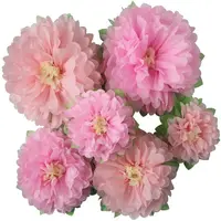 गुलाबी ग्रीन सजावटी फांसी फूल कागज pompom शादी की जन्मदिन की पार्टी में घर सजावट के लिए गेंदों DIY कागज शिल्प