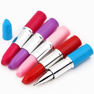 Cute Great Promotion <b>Multi</b> <b>Color</b> Lipstick <b>Pen</b> With OEM Rose Stationery High Quality Shape Custom Ball Ballpoint for Girls - Product Image 2