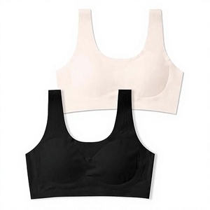 Sujetadores de entrenamiento para niñas de 10 a 16 años Sujetadores deportivos sin costuras con soporte de relleno extraíble durante estilos de vida activos - Product Image 1