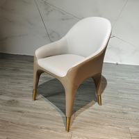 Chaise de salle à manger en velours noir Puruo, style restaurant, café, avec accoudoirs en cuir gris, pour salon