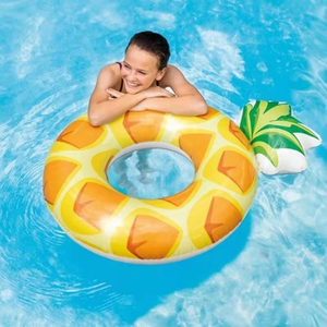 B01 Anillo de natación inflable para adultos Verano PVC Piscina Lago Flotador Piña Tubo Inflable Lilo con cuello - Product Image 2