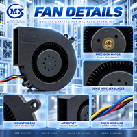 Ventilateur soufflant DC 9733 97x97x33mm, roulement à billes 8200 tr/min, souffleur centrifuge étanche, option de tension 12V 24V