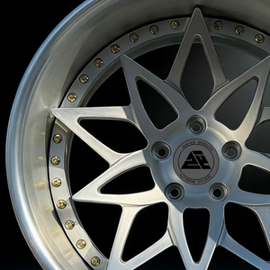 Cerchi in Lega di Alluminio Forgiato 6061 T6 a 2 Pezzi, 17 Pollici, 5x100 5x108 5x114.3, Offset Profondo, Argento, per Auto, Produzione SY Cina - Product Image 4