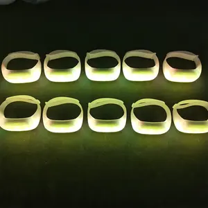 Braccialetto di bagliore di Halloween Logo personalizzato lampeggiante programmabile Led di controllo braccialetti con 11 luce a Led