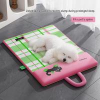 Lit de couchage multifonctionnel de luxe pour chien et chat, en soie glacée, imperméable et respirant, avec motif de dessin animé