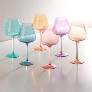 Đầy Màu Sắc Phong Cách Châu Âu Handmade Thân Thiện Với Môi 690Ml Lớn Bụng Rượu Vang Đỏ Kính Cho Quà Tặng Doanh Nghiệp - Product Image 1