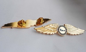 Spilla da bavero con distintivo a doppia ala con logo personalizzato - Product Image 4