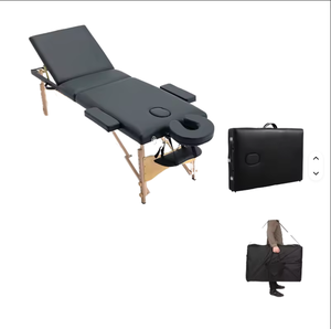 Professional Modern Black Beauty Bed, Portable <b>Foldable</b> Tattoo Massage Spa <b>Table</b>, <b>Foldable</b> <b>and</b> Adjustable - Product Image 2