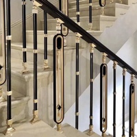 Rampe d'escalier en fer forgé décorative de luxe moderne, rampe d'escalier en métal antique pour intérieur, offre spéciale, villa, escalier en plastique