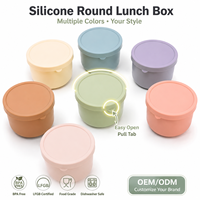 Boîte de conservation alimentaire pour enfants de 250 ml, écologique, durable, en silicone sans BPA, étanche, passe au lave-vaisselle, passe au micro-ondes, chauffable