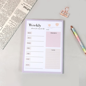 Calendrier de Logo imprimé personnalisé sans date Liste de tâches et de tâches Planificateur mensuel Bloc-notes - Product Image 5