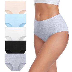Mutandine in cotone taglie forti da donna a vita alta senza cuciture con controllo pancia e copertura completa, dalla XS alla 5XL - Product Image 4