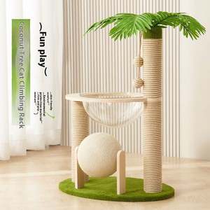 Kinghon - Rascador para Gatos Grande con Árbol de Coco Integrado, Nido de Sisal y Columna de Rascado para Gatitos, Diseño que Ahorra Espacio - Product Image 2